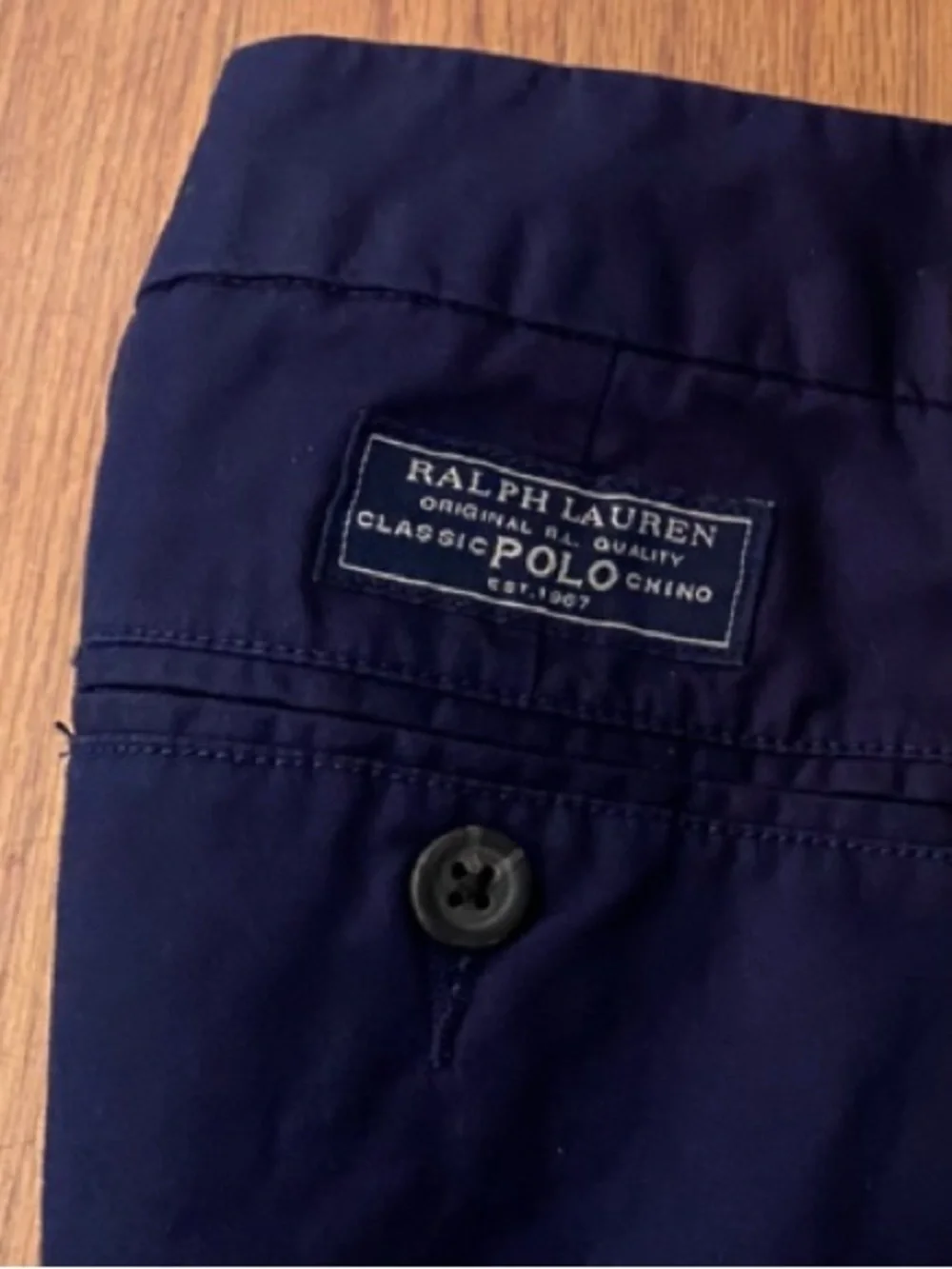 Ralph Lauren White Polo with Navy Shorts Set